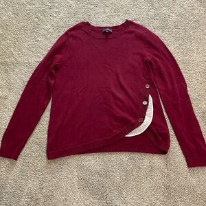 The Limited. Size small. Maroon sweater with button detailing